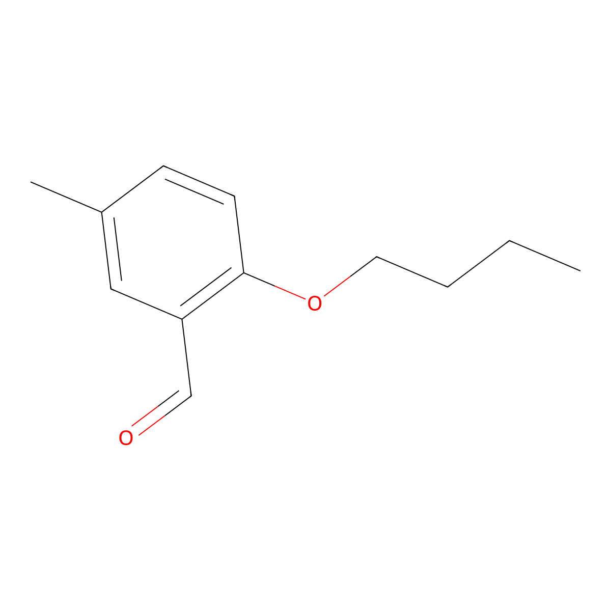 2-Butoxy-5-methylbenzaldehyde molecular structure, CAS 1341845-75-7