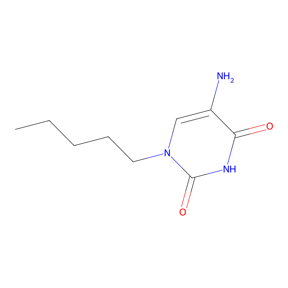 5-Amino-1-pentylpyrimidine-2,4(1h,3h)-dione molecular structure, CAS 1341847-02-6