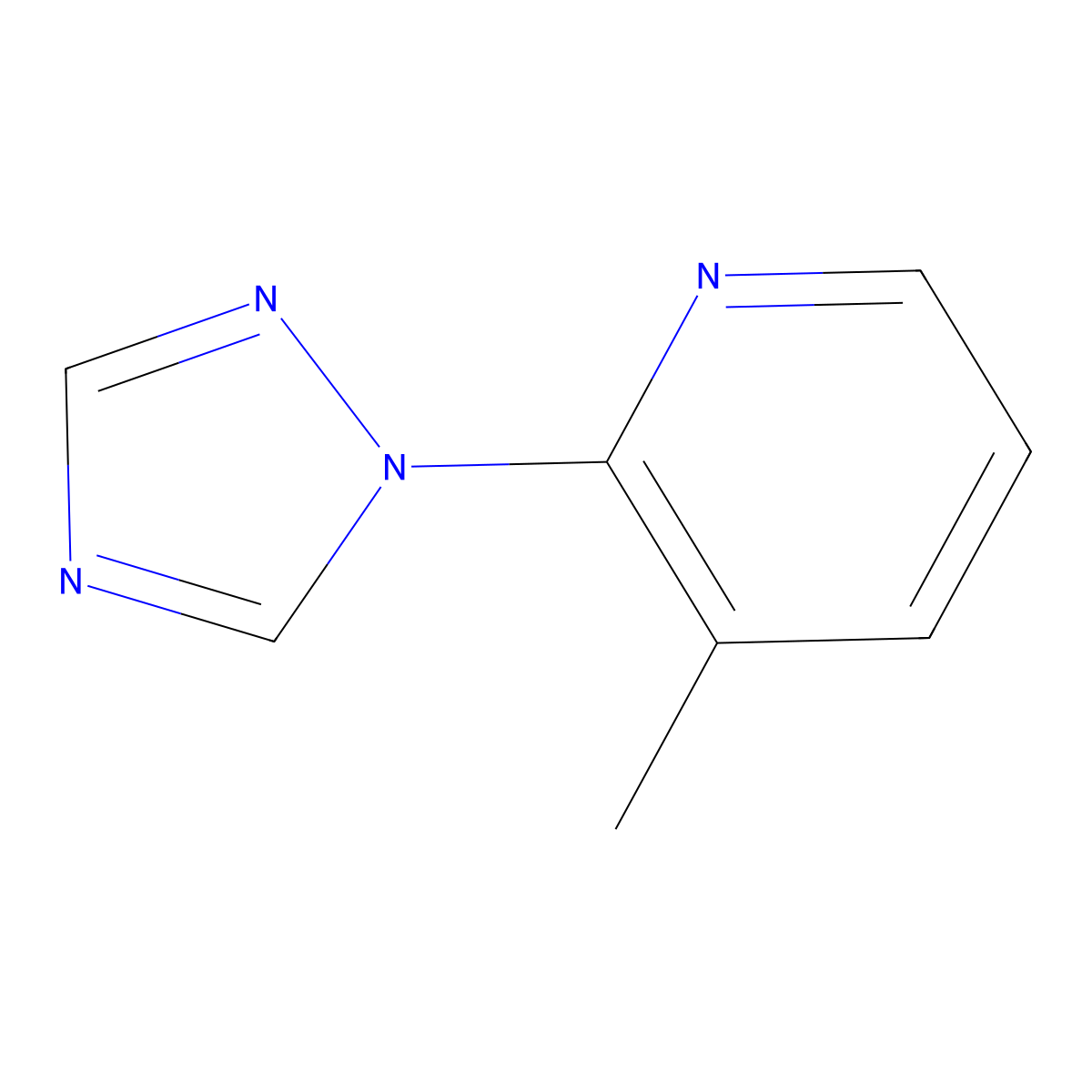 3-methyl-2-(1H-1,2,4-triazol-1-yl)pyridine molecular structure, CAS 1341850-84-7