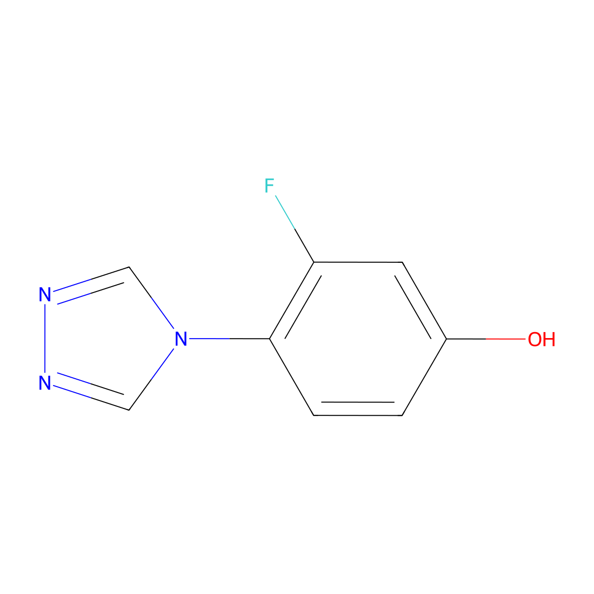 3-Fluoro-4-(4H-1,2,4-triazol-4-YL)phenol molecular structure, CAS 1341854-51-0