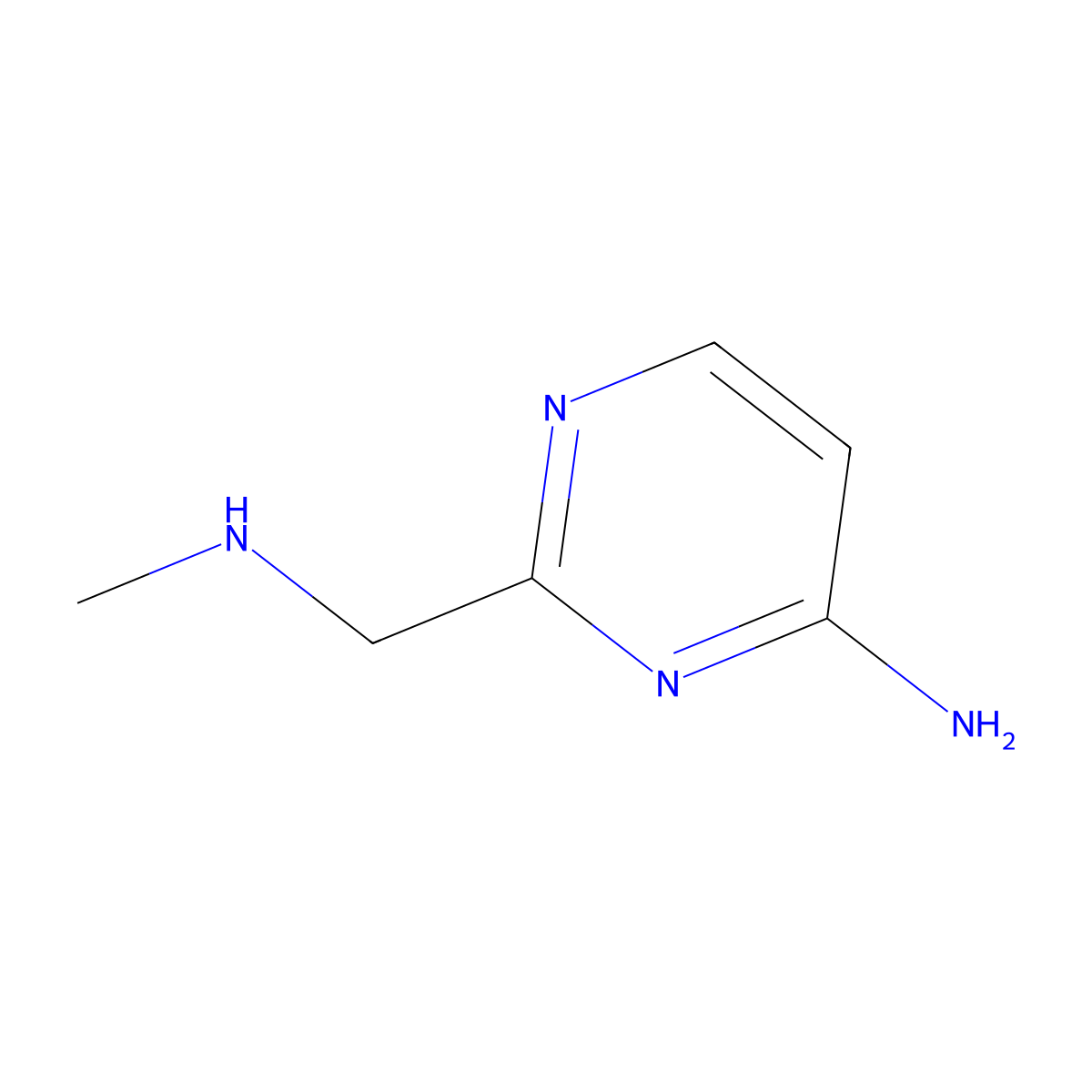 2-[(Methylamino)methyl]pyrimidin-4-amine molecular structure, CAS 1341855-27-3