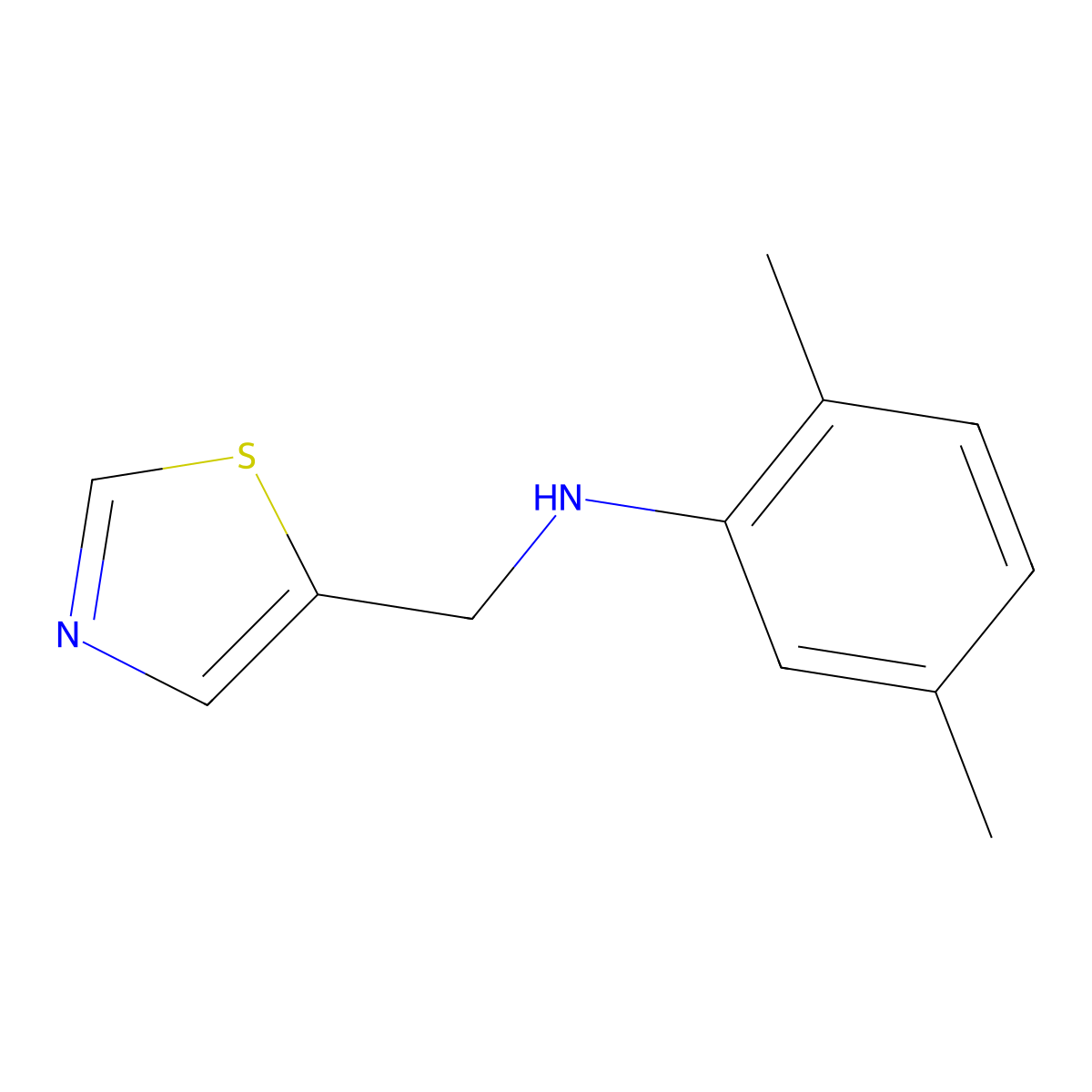 2,5-Dimethyl-N-(thiazol-5-ylmethyl)aniline molecular structure, CAS 1341863-53-3