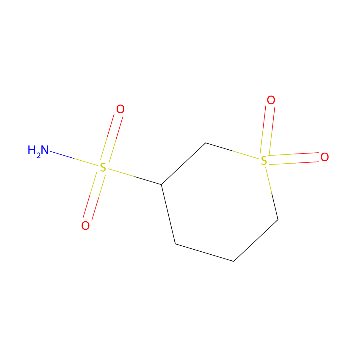 1,1-Dioxo-1lambda6-thiane-3-sulfonamide molecular structure, CAS 1341867-72-8