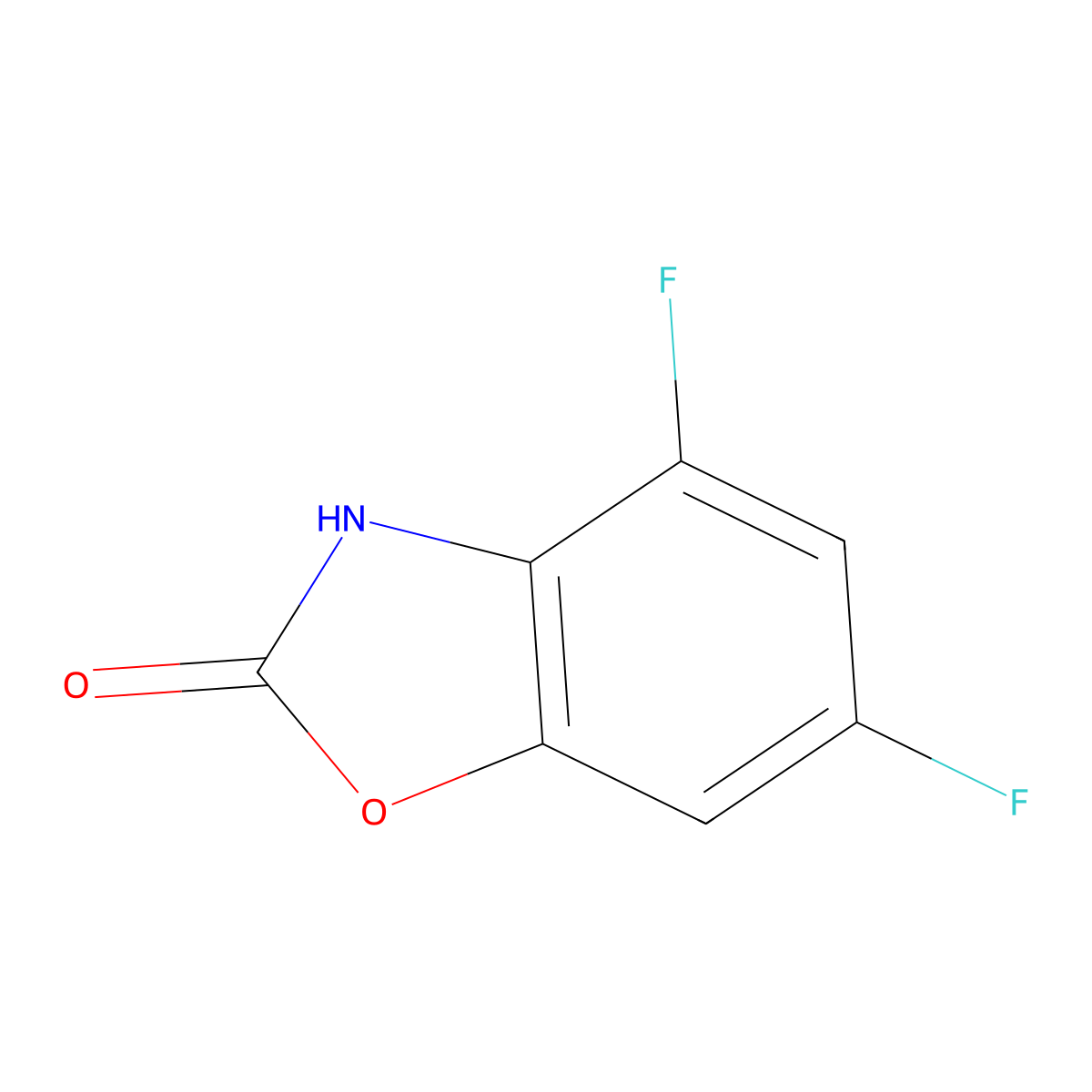 4,6-Difluoro-2,3-dihydro-1,3-benzoxazol-2-one molecular structure, CAS 1341868-57-2