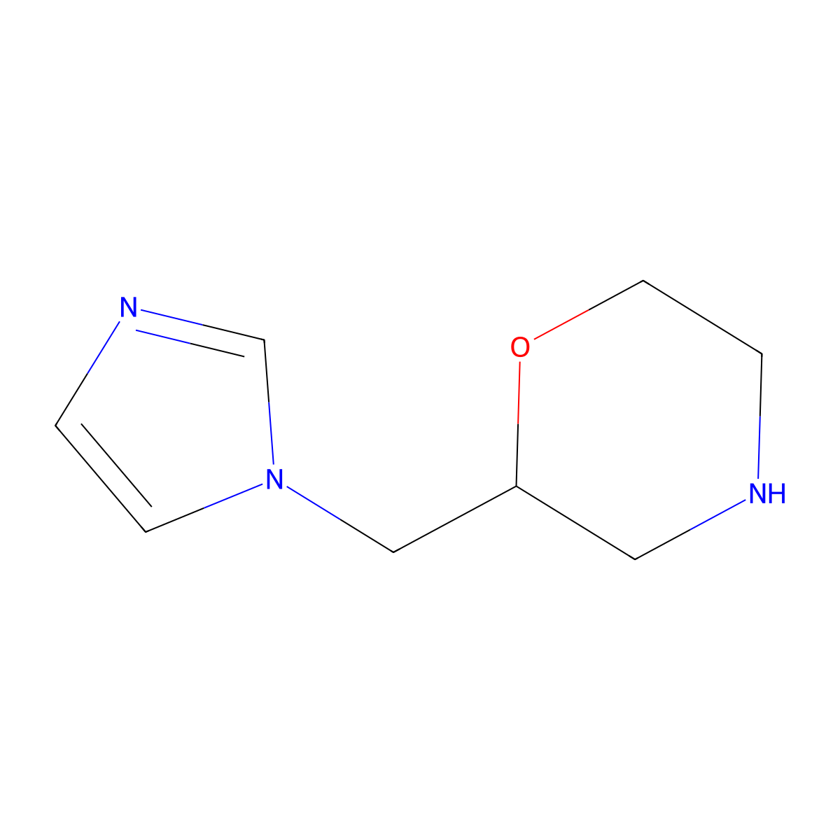 2-(1H-Imidazol-1-ylmethyl)-morpholine 3HCl molecular structure, CAS 1341869-57-5