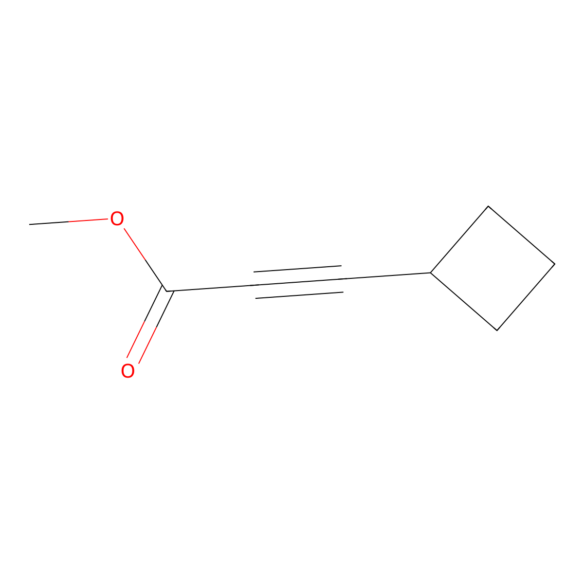 Methyl 3-cyclobutylprop-2-ynoate molecular structure, CAS 1341871-29-1