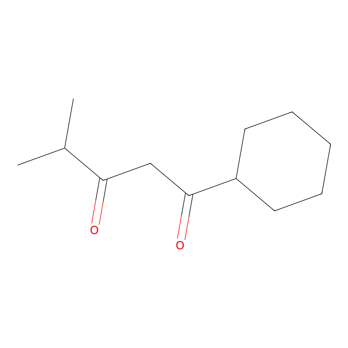 1-Cyclohexyl-4-methylpentane-1,3-dione molecular structure, CAS 1341871-38-2