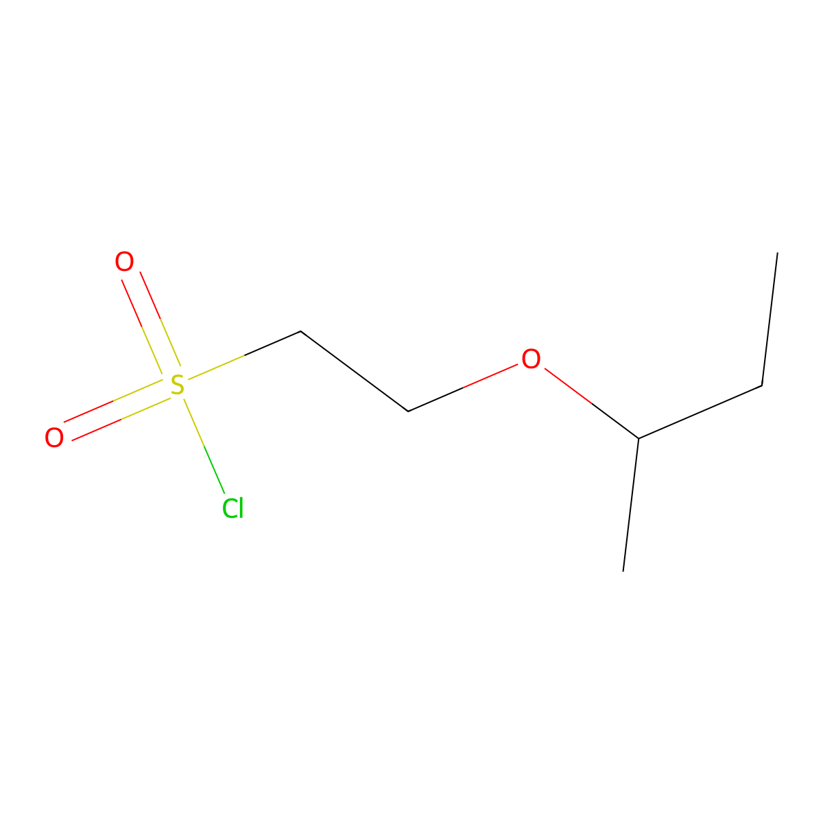 2-(Sec-butoxy)ethane-1-sulfonyl chloride molecular structure, CAS 1341872-96-5
