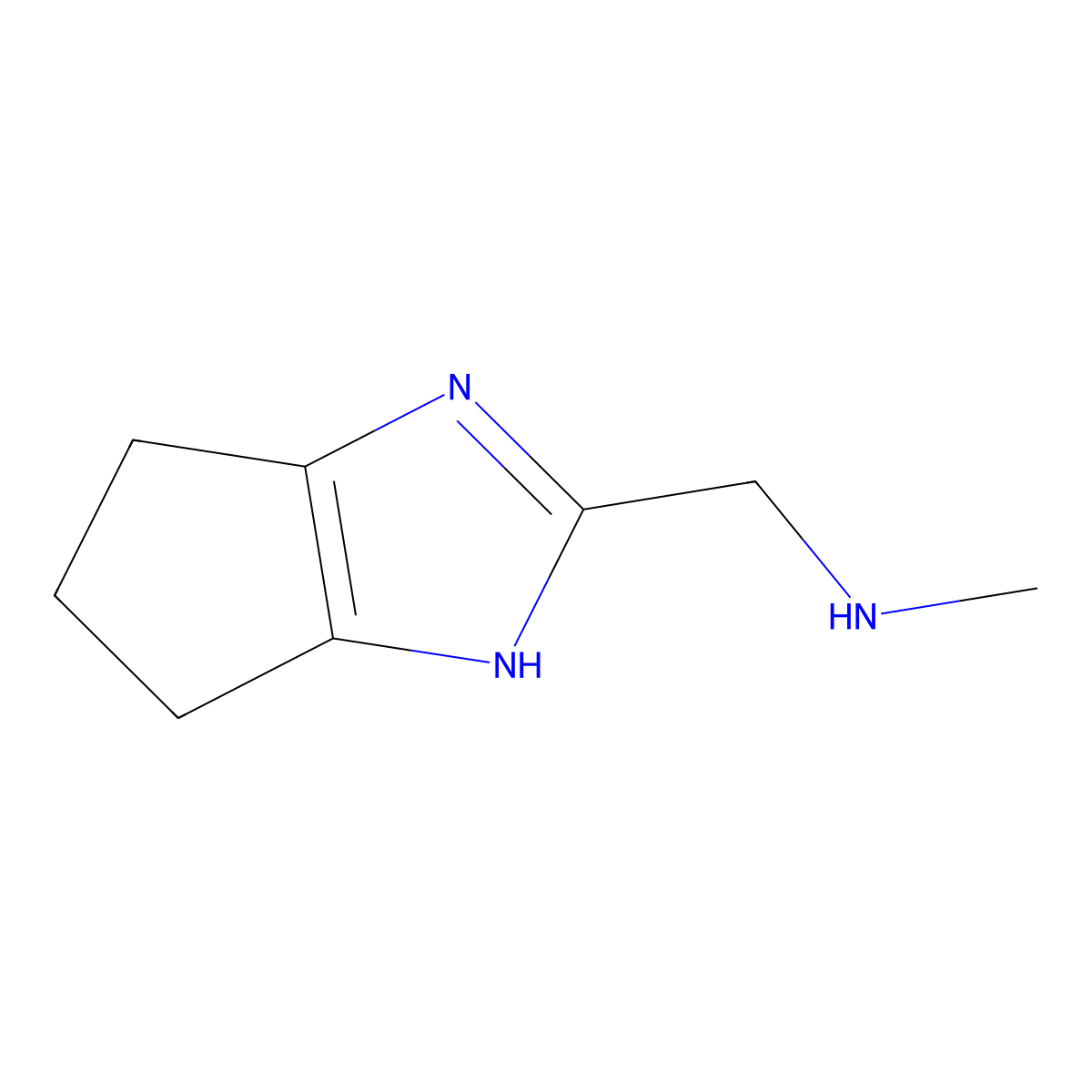 ({1H,4H,5H,6H-cyclopenta[d]imidazol-2-yl}methyl)(methyl)amine molecular structure, CAS 1341875-88-4