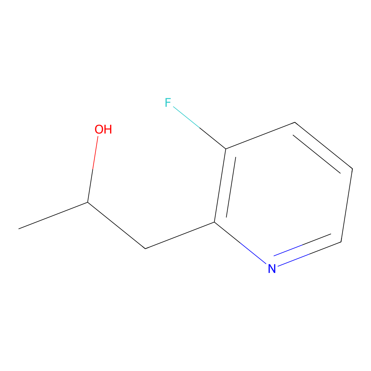1-(3-Fluoropyridin-2-yl)propan-2-ol molecular structure, CAS 1341877-19-7
