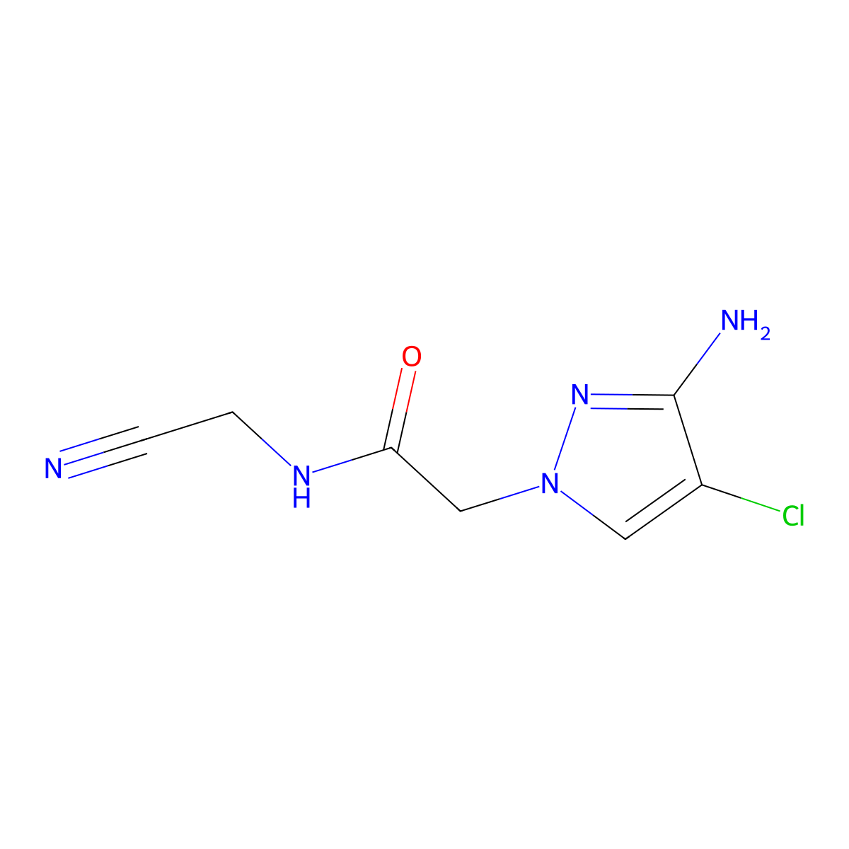 2-(3-Amino-4-chloro-1H-pyrazol-1-YL)-N-(cyanomethyl)acetamide molecular structure, CAS 1341881-34-2