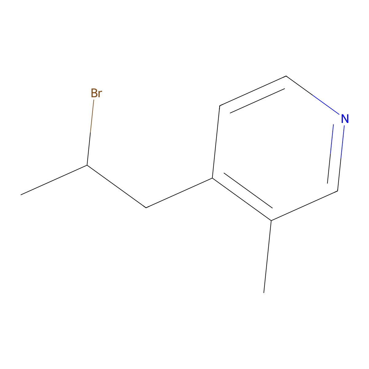 4-(2-Bromopropyl)-3-methylpyridine molecular structure, CAS 1341882-08-3