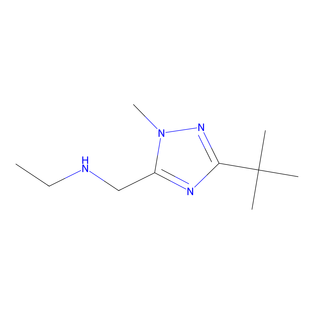 n-((3-(Tert-butyl)-1-methyl-1h-1,2,4-triazol-5-yl)methyl)ethanamine molecular structure, CAS 1341884-55-6