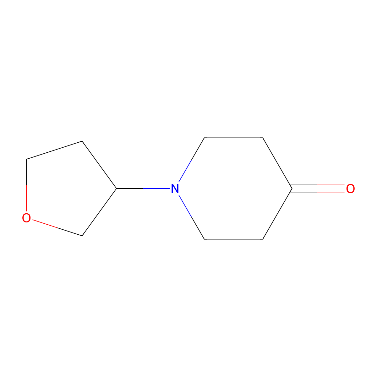 1-(Oxolan-3-yl)piperidin-4-one molecular structure, CAS 1341886-47-2