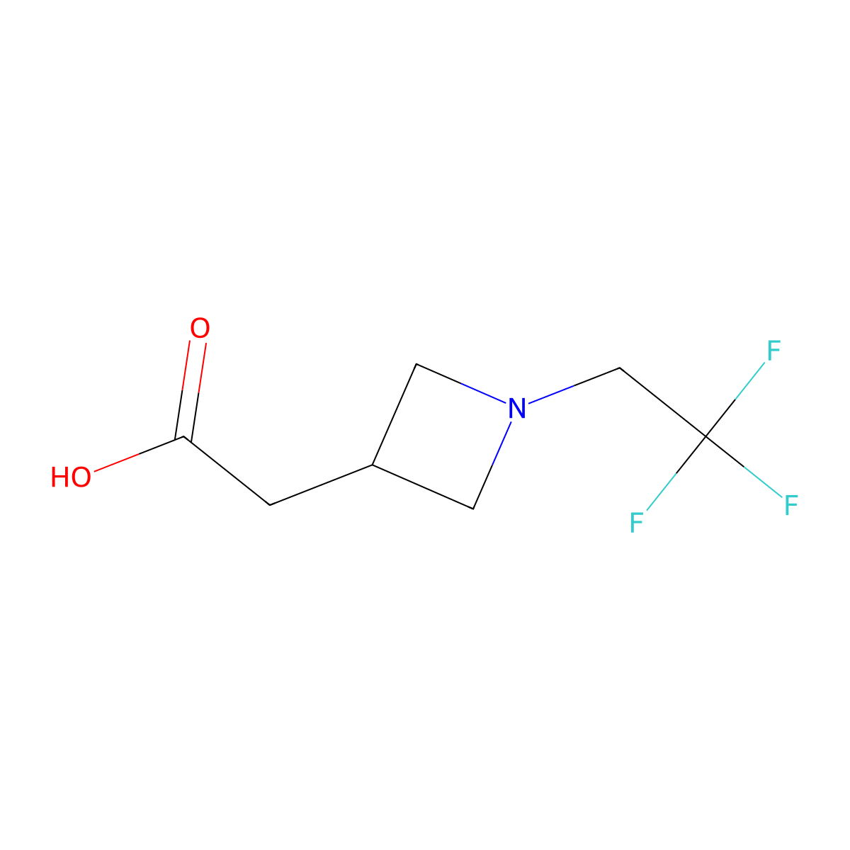 2-[1-(2,2,2-Trifluoroethyl)azetidin-3-yl]acetic acid molecular structure, CAS 1341888-85-4