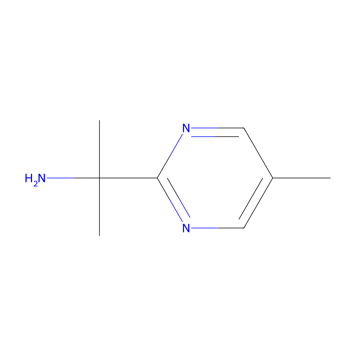 2-(5-Methylpyrimidin-2-yl)propan-2-amine molecular structure, CAS 1341890-09-2
