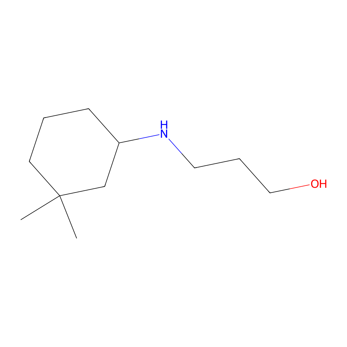 3-[(3,3-Dimethylcyclohexyl)amino]propan-1-ol molecular structure, CAS 1341890-78-5