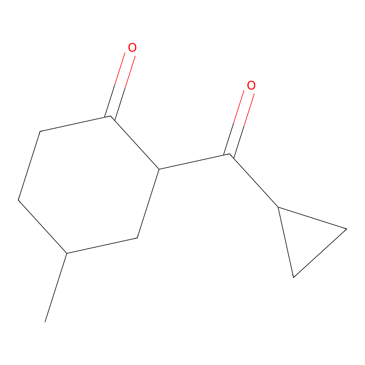 2-Cyclopropanecarbonyl-4-methylcyclohexan-1-one molecular structure, CAS 1341897-92-4