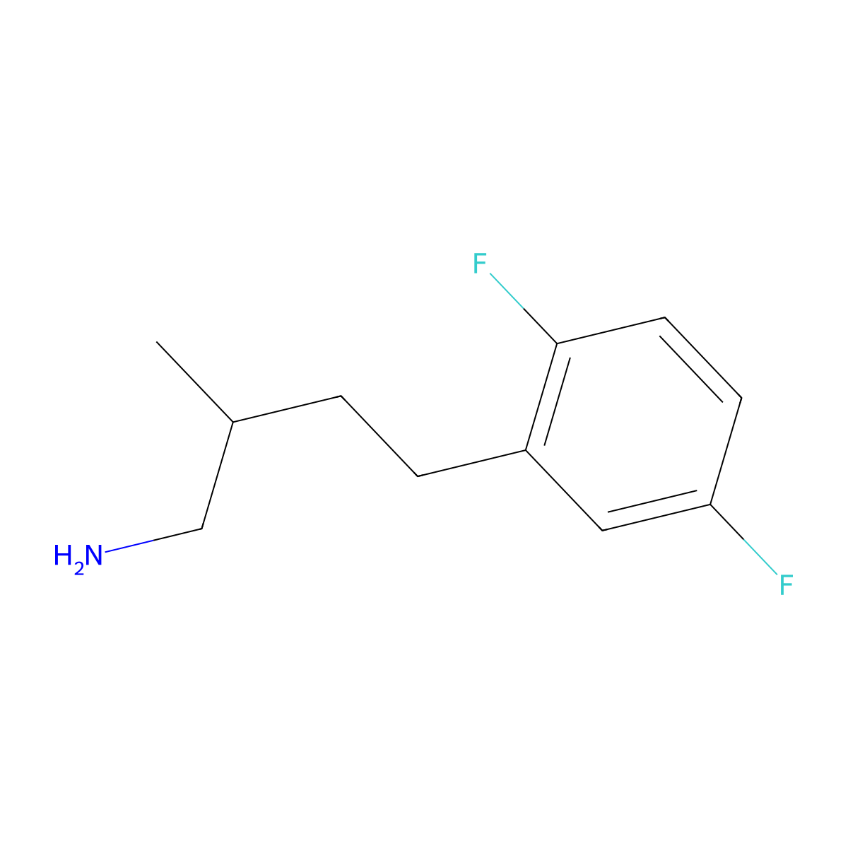 4-(2,5-Difluorophenyl)-2-methylbutan-1-amine molecular structure, CAS 1341898-26-7