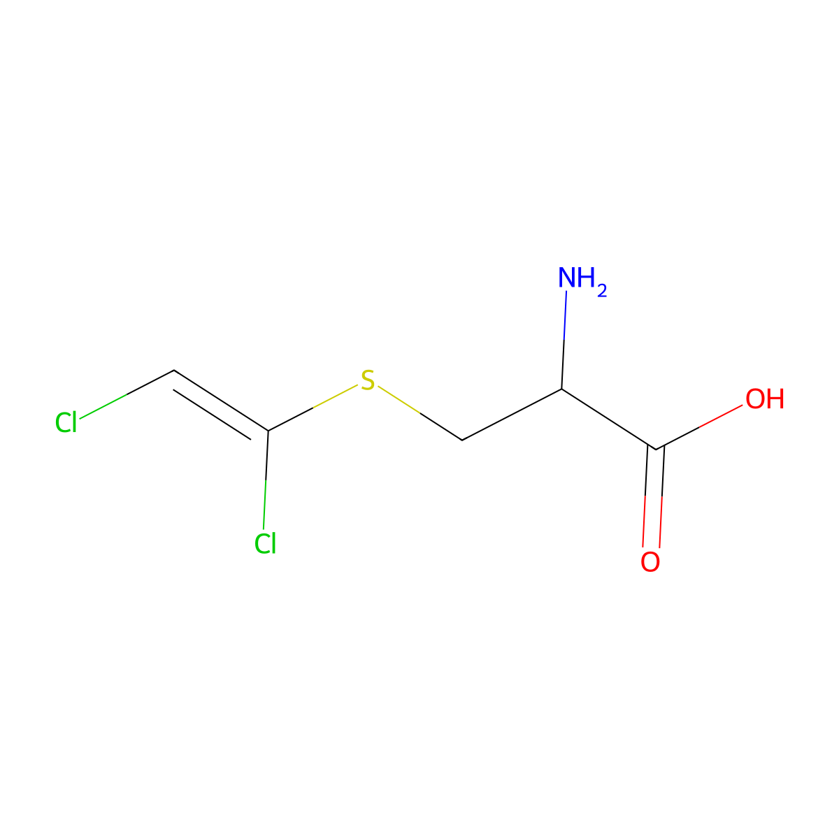 S-(trans-1,2-Dichlorovinyl)-L-cysteine molecular structure, CAS 13419-46-0