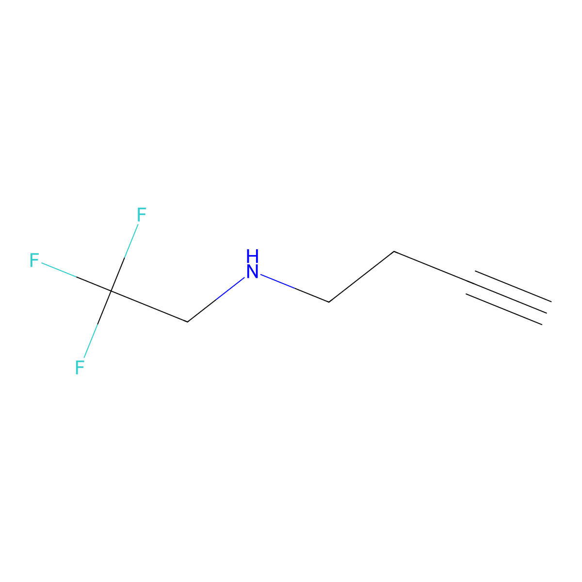 (But-3-yn-1-yl)(2,2,2-trifluoroethyl)amine molecular structure, CAS 1341901-70-9