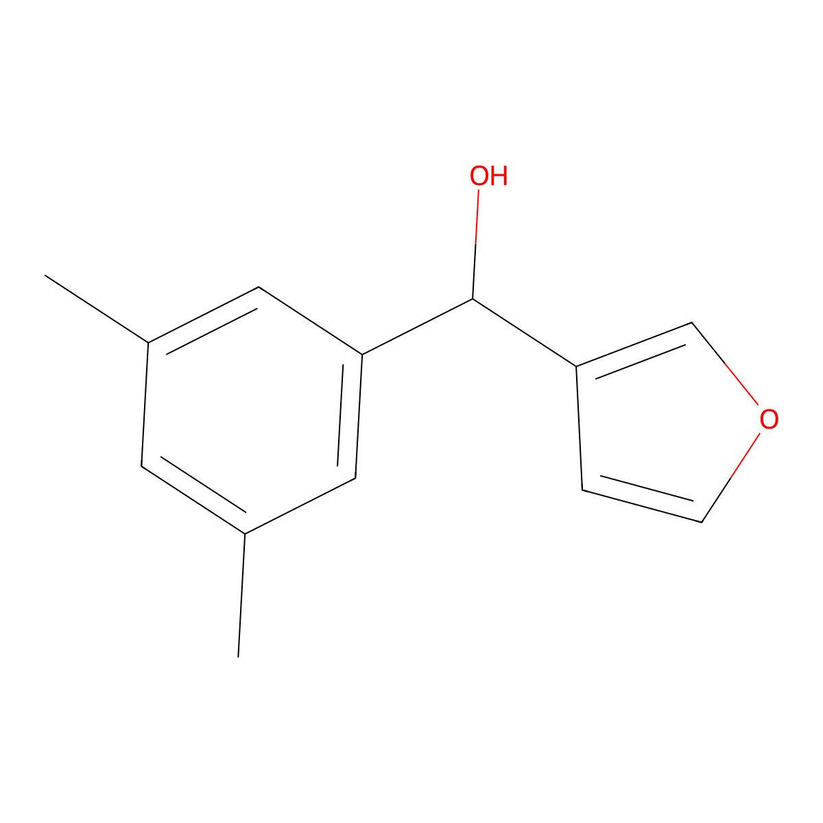 (3,5-Dimethylphenyl)(furan-3-yl)methanol molecular structure, CAS 1341905-74-5