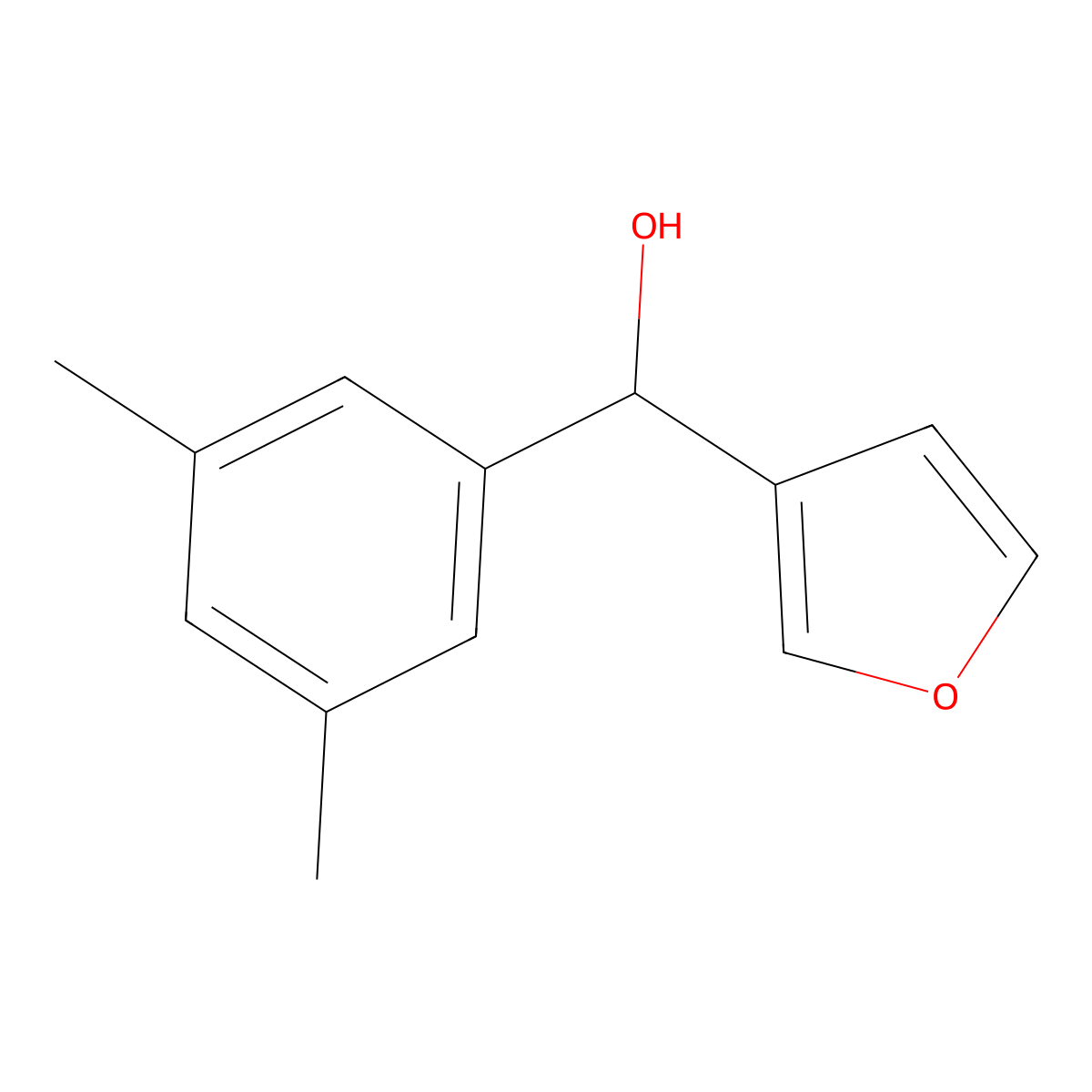 (3,5-Dimethylphenyl)(furan-3-yl)methanol molecular structure, CAS 1341905-74-5