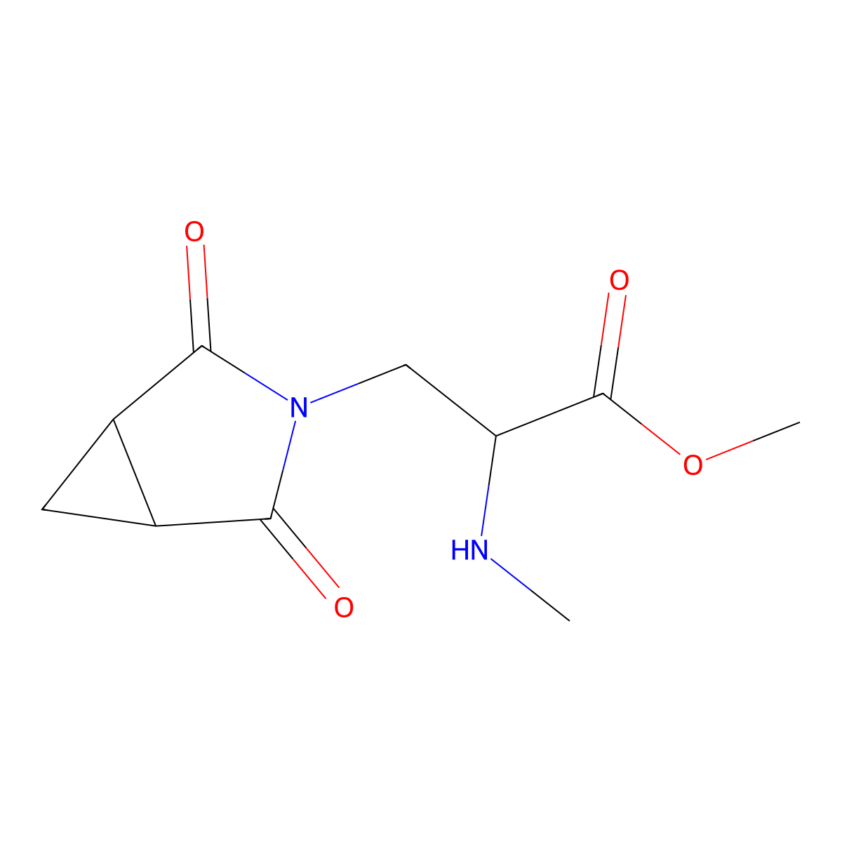Methyl 3-(2,4-dioxo-3-azabicyclo[3.1.0]hexan-3-yl)-2-(methylamino)propanoate molecular structure, CAS 1341905-96-1