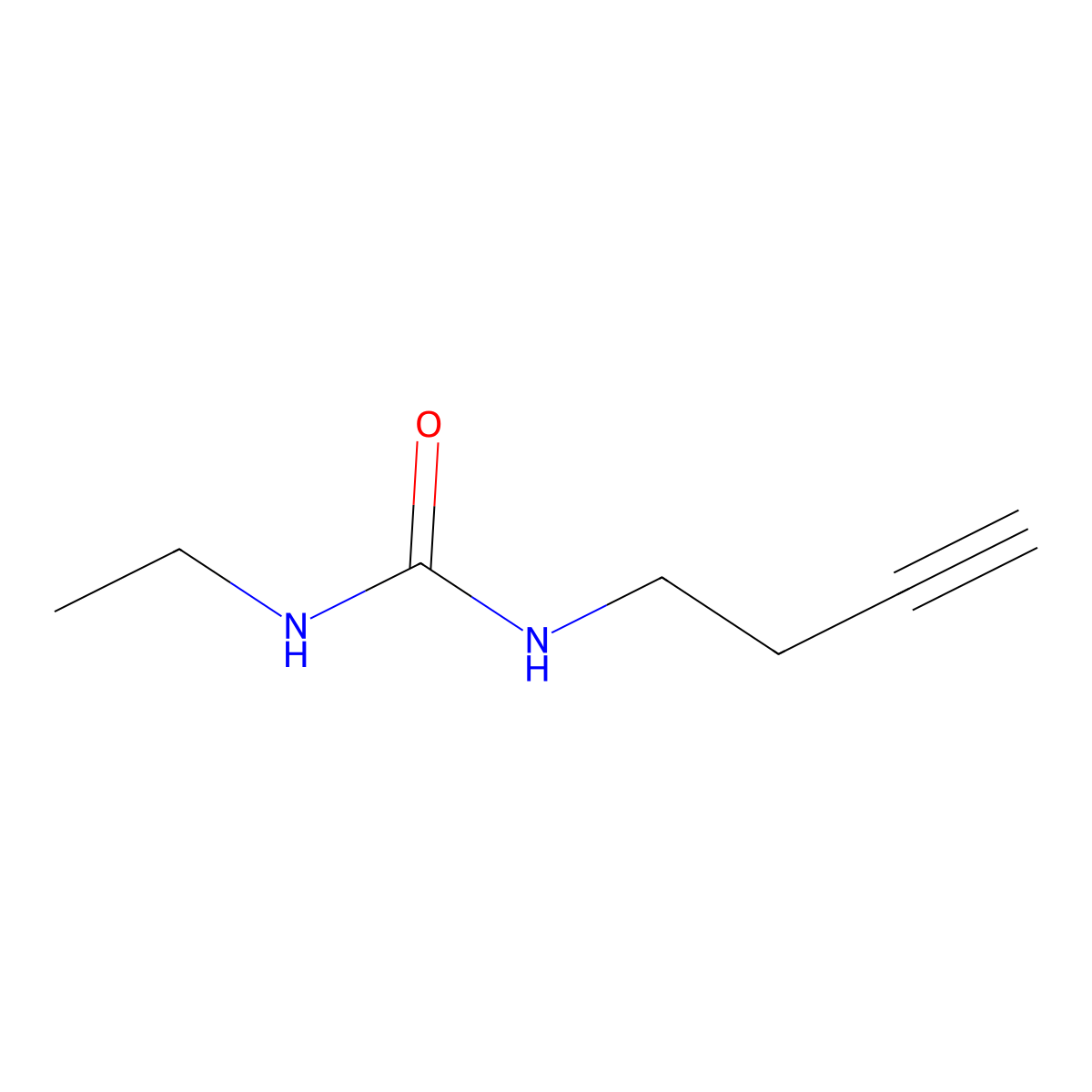 1-(But-3-yn-1-yl)-3-ethylurea molecular structure, CAS 1341907-18-3