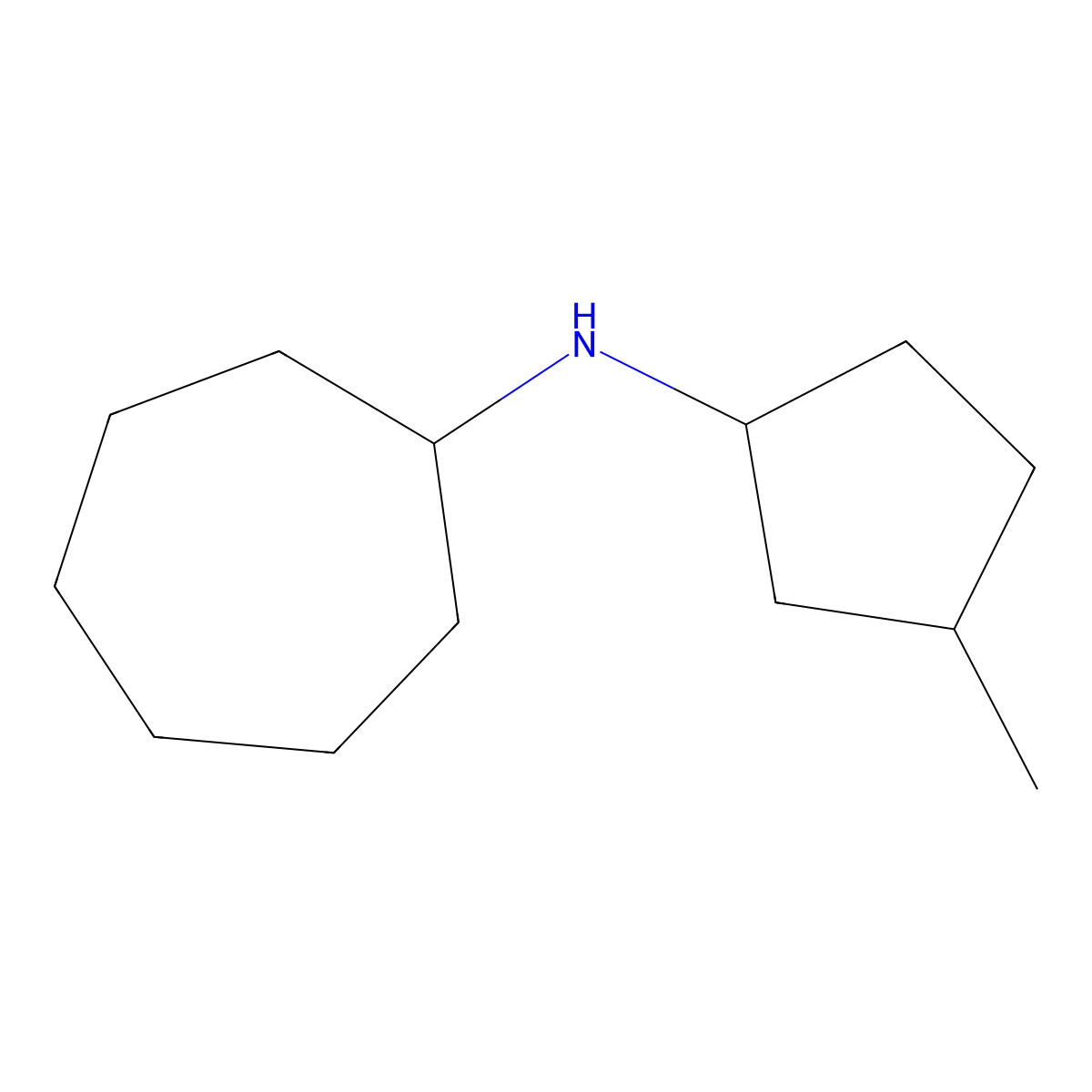 N-(3-methylcyclopentyl)cycloheptanamine molecular structure, CAS 1341908-09-5