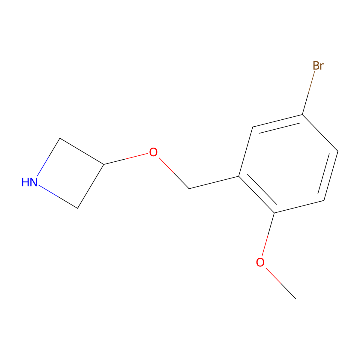 3-((5-Bromo-2-methoxybenzyl)oxy)azetidine molecular structure, CAS 1341908-21-1