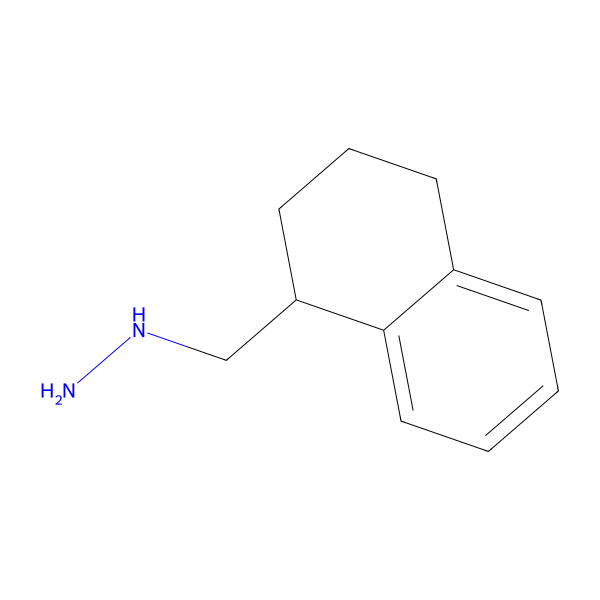 ((1,2,3,4-Tetrahydronaphthalen-1-yl)methyl)hydrazine molecular structure, CAS 1341908-40-4