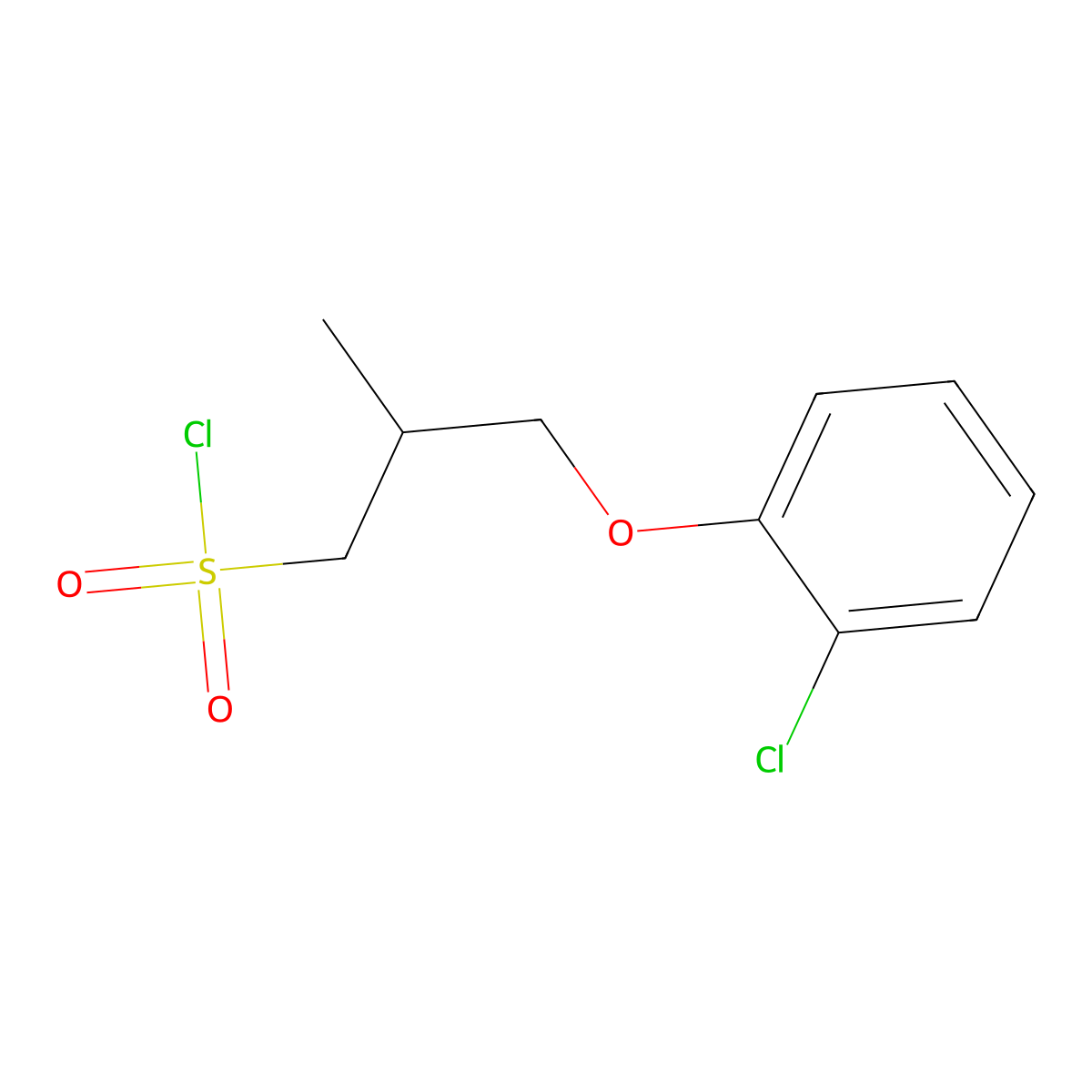 3-(2-Chlorophenoxy)-2-methylpropane-1-sulfonyl chloride molecular structure, CAS 1341909-51-0