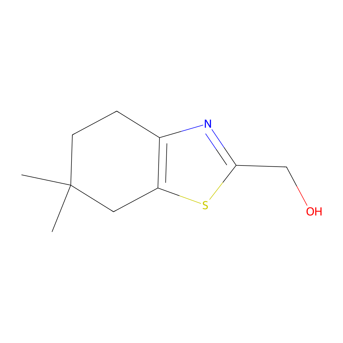 (6,6-Dimethyl-4,5,6,7-tetrahydro-1,3-benzothiazol-2-yl)methanol molecular structure, CAS 1341912-53-5
