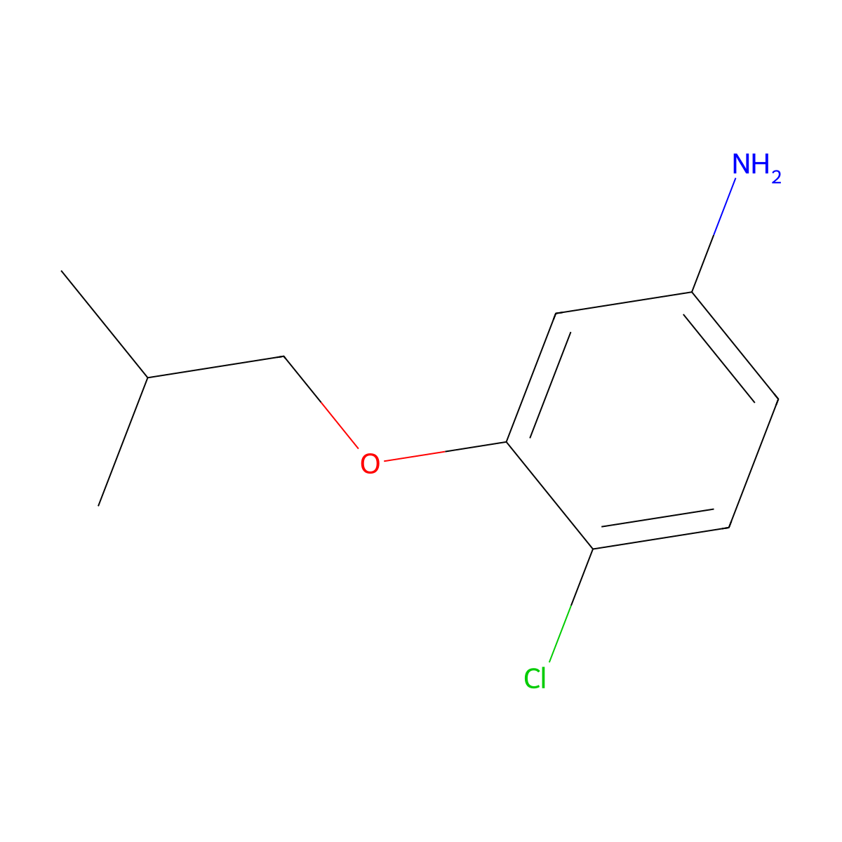 4-Chloro-3-(2-methylpropoxy)aniline molecular structure, CAS 1341915-07-8