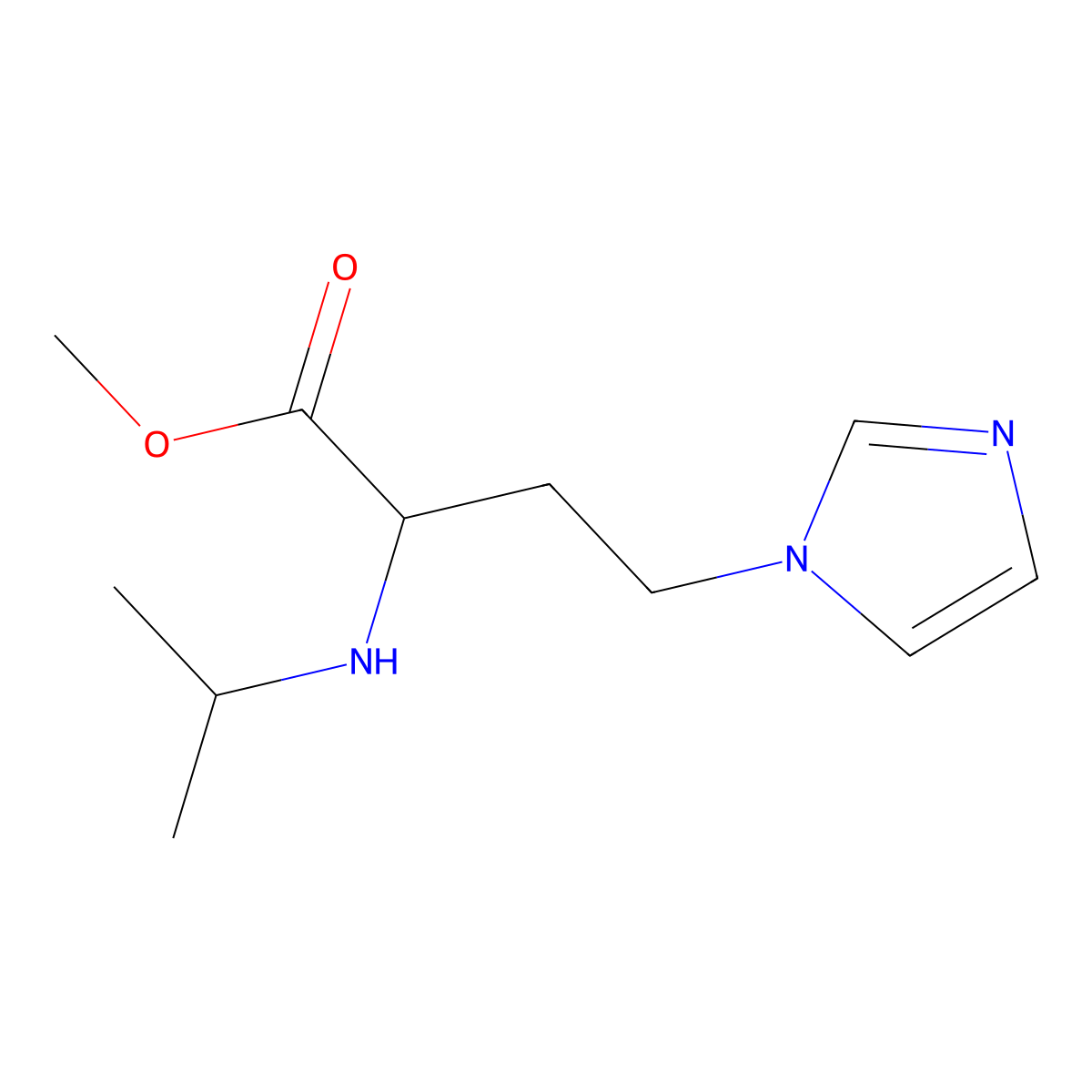 Methyl 4-(1h-imidazol-1-yl)-2-(isopropylamino)butanoate molecular structure, CAS 1341916-67-3