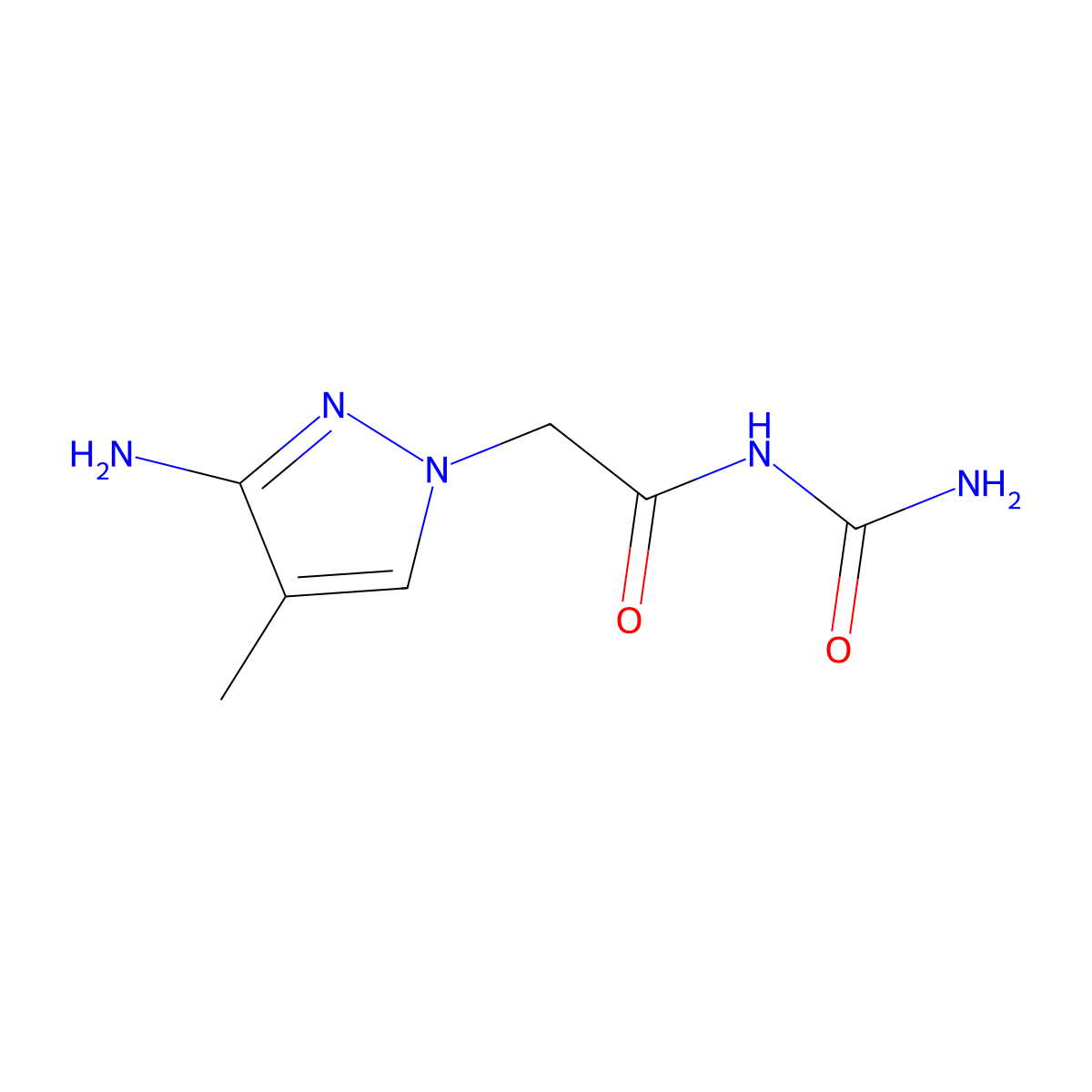 [2-(3-amino-4-methyl-1H-pyrazol-1-yl)acetyl]urea molecular structure, CAS 1341917-00-7