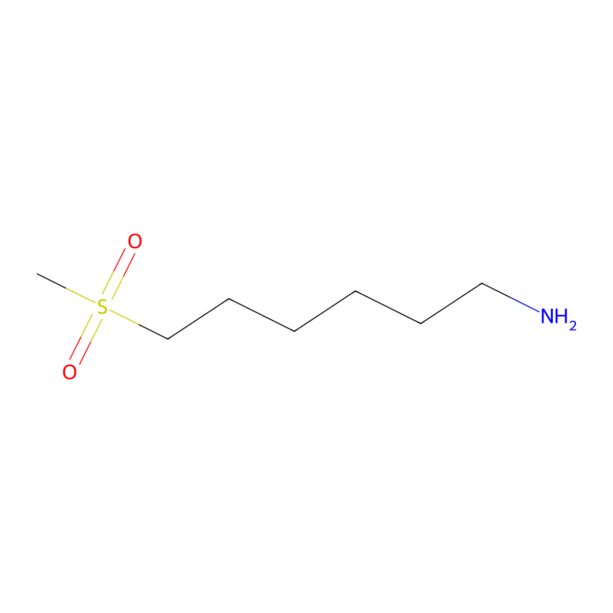 6-Methanesulfonylhexan-1-amine molecular structure, CAS 1341917-54-1