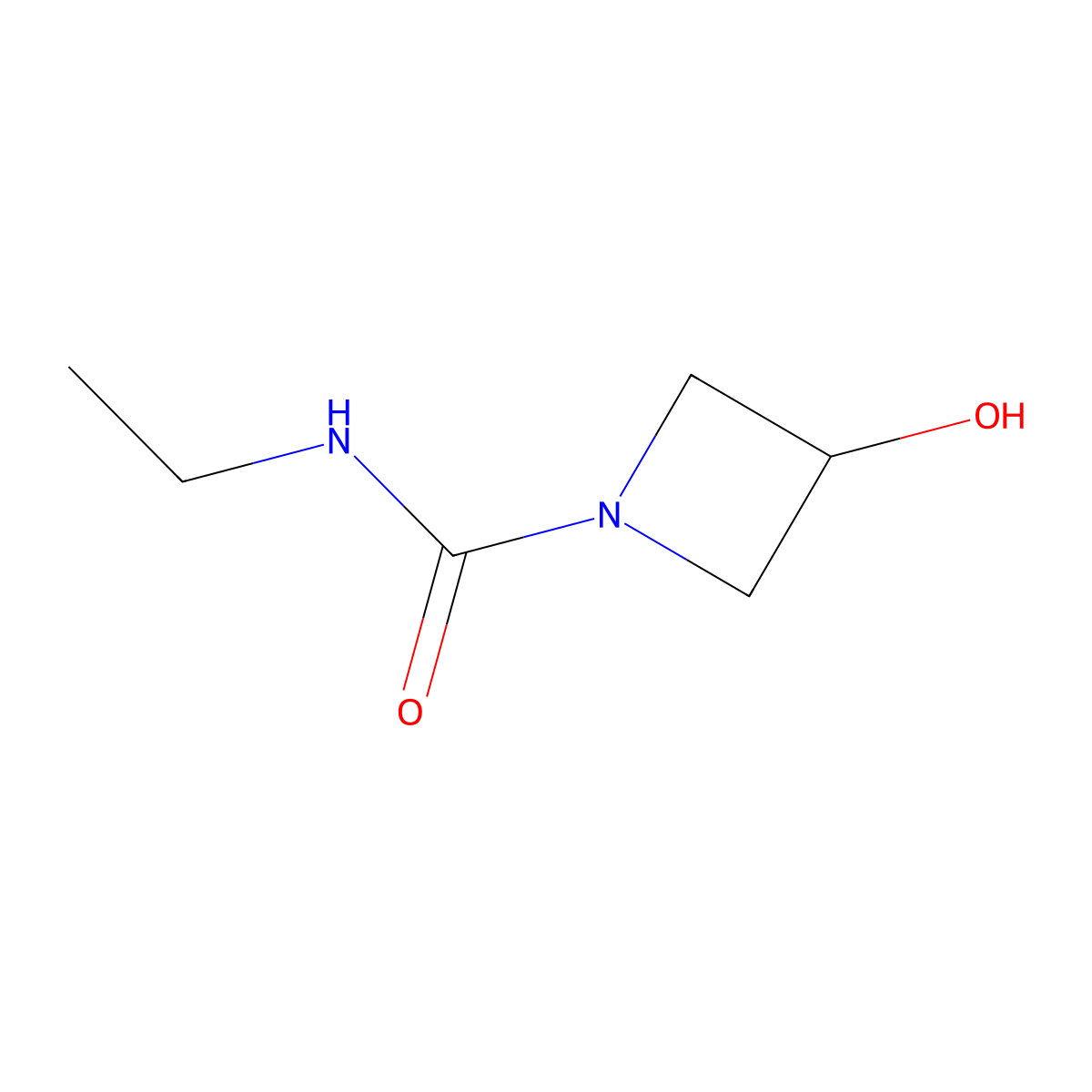 N-ethyl-3-hydroxyazetidine-1-carboxamide molecular structure, CAS 1341918-71-5