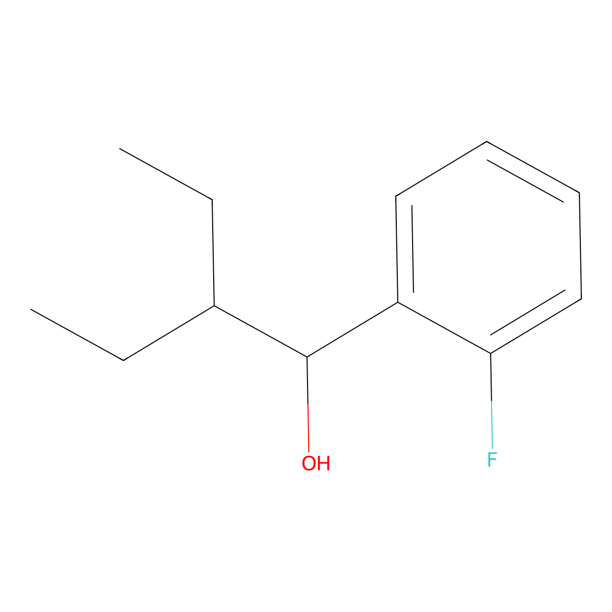 alpha-(1-Ethylpropyl)-2-fluorobenZenemethanol molecular structure, CAS 1341921-12-7