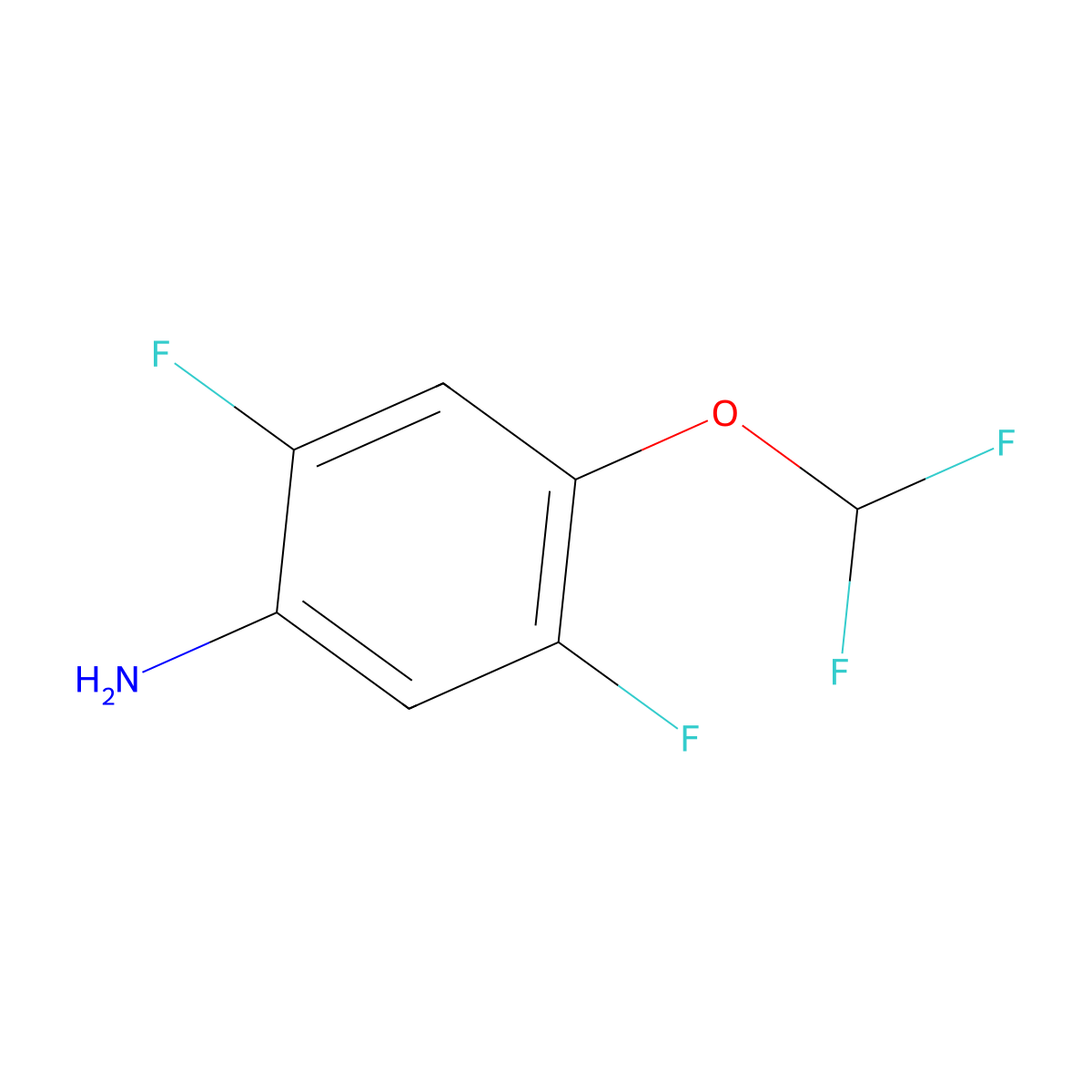4-(Difluoromethoxy)-2,5-difluoroaniline molecular structure, CAS 1341923-15-6