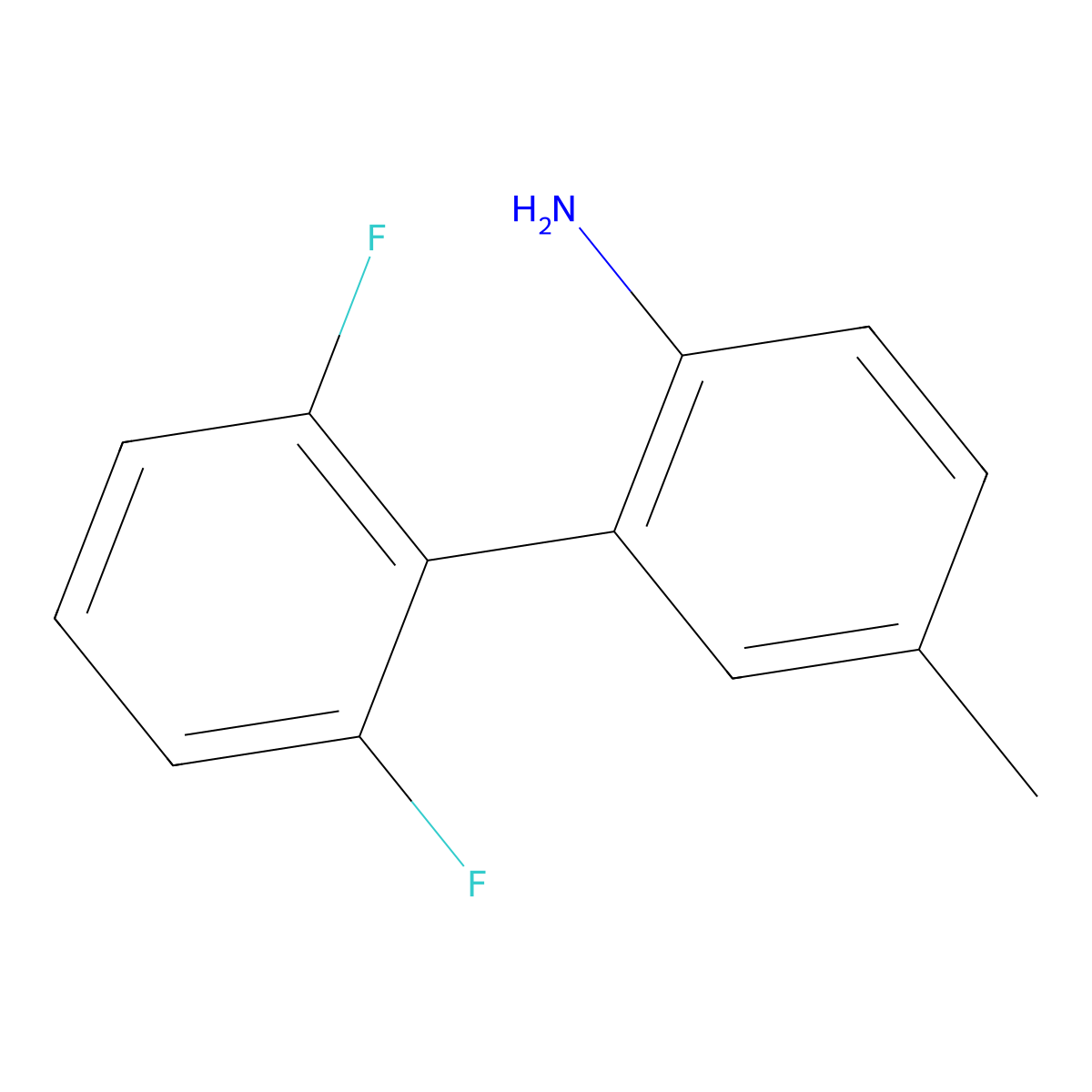 2',6'-Difluoro-5-methyl-(1,1'-biphenyl)-2-amine molecular structure, CAS 1341925-26-5
