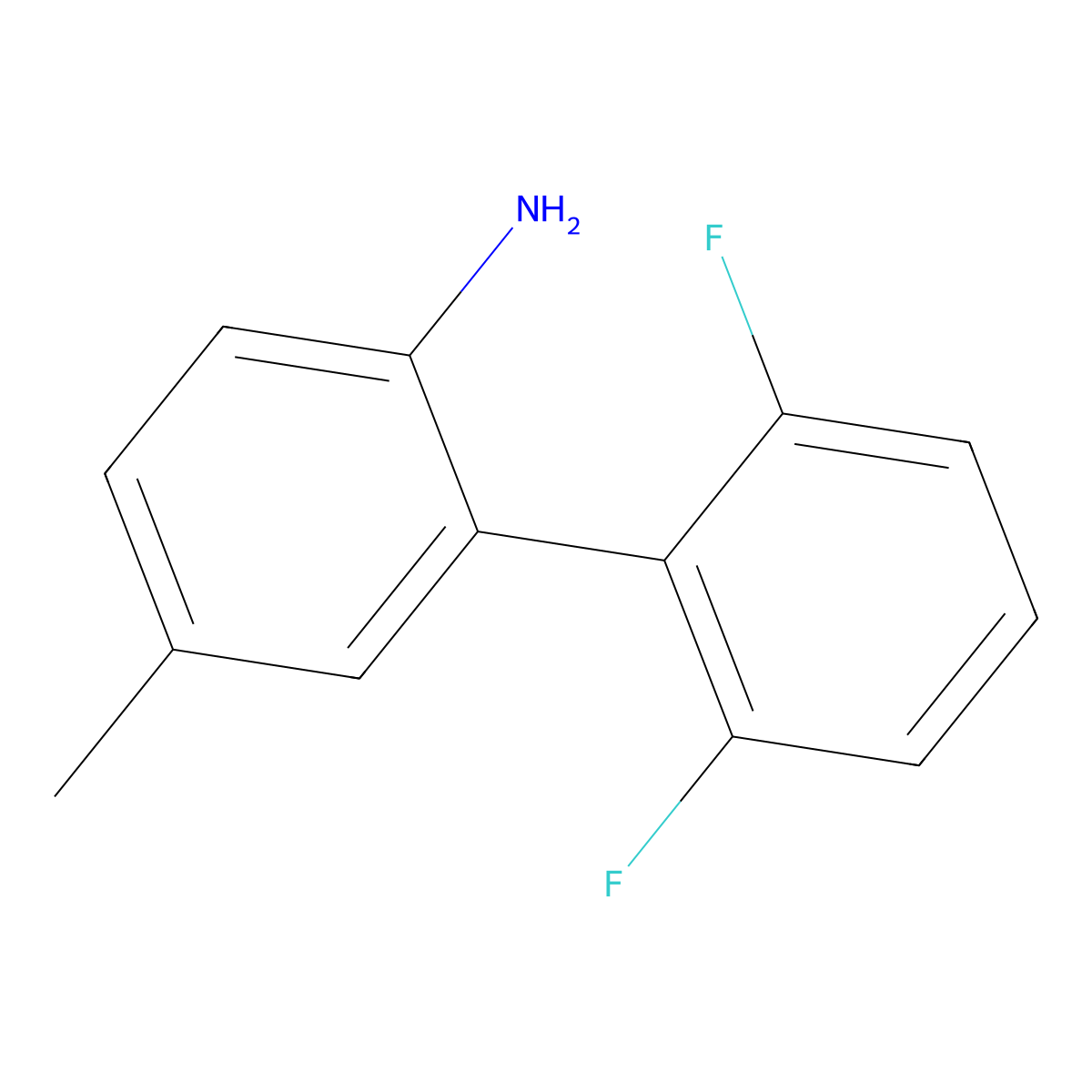 2',6'-Difluoro-5-methyl-(1,1'-biphenyl)-2-amine molecular structure, CAS 1341925-26-5