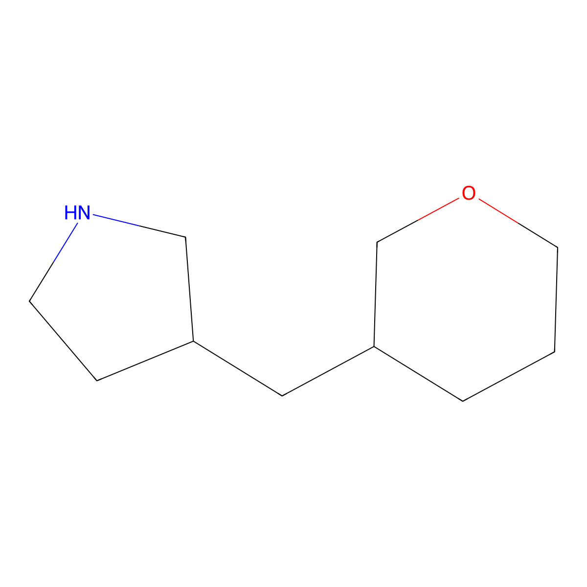 3-[(Oxan-3-yl)methyl]pyrrolidine molecular structure, CAS 1341925-65-2