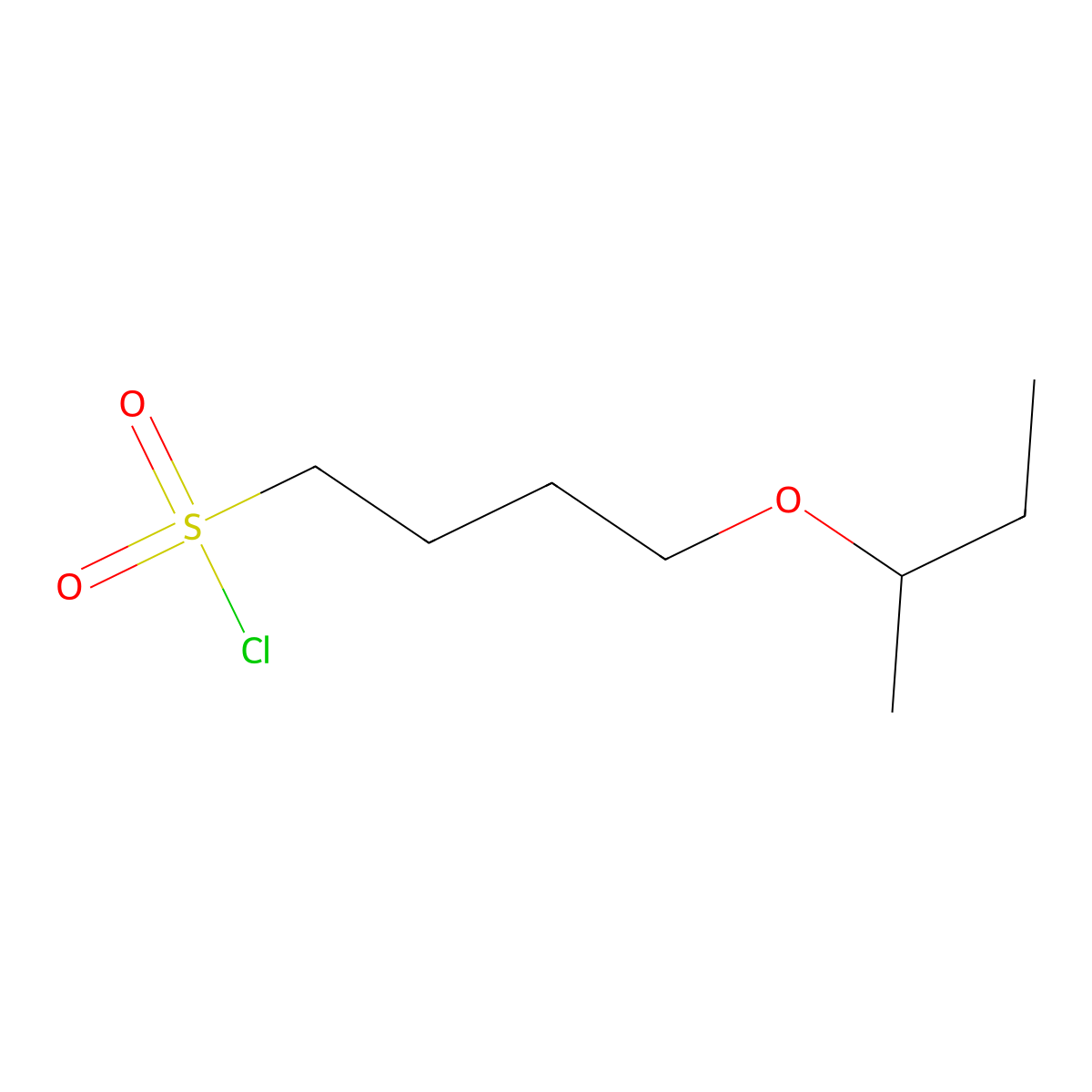 4-(Sec-butoxy)butane-1-sulfonyl chloride molecular structure, CAS 1341925-78-7