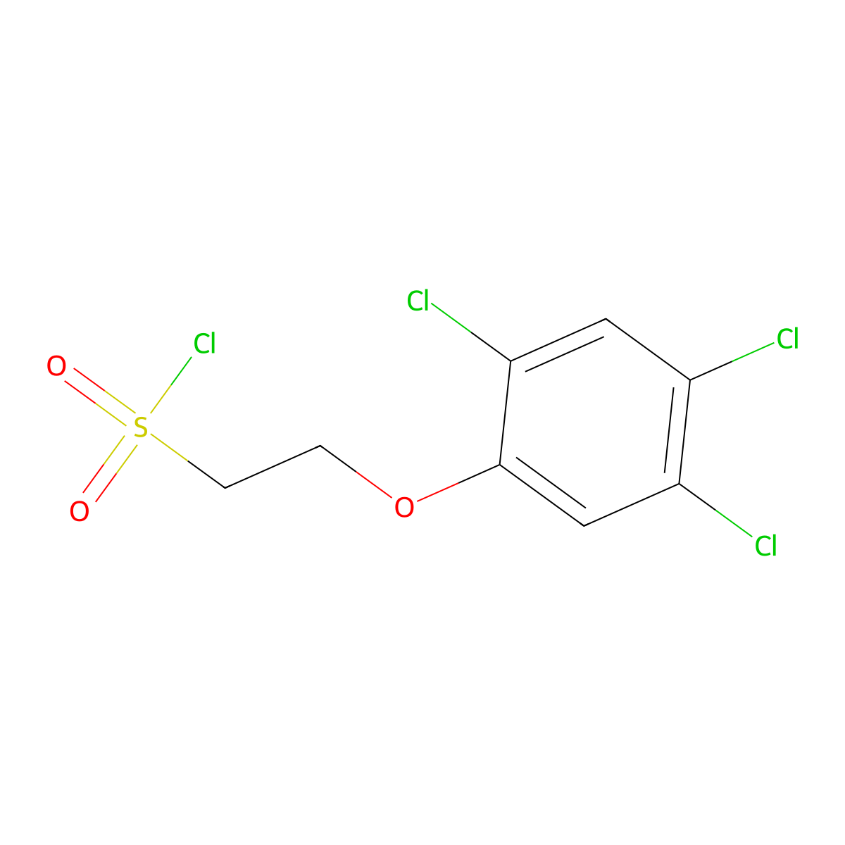 2-(2,4,5-Trichlorophenoxy)ethane-1-sulfonyl chloride molecular structure, CAS 1341929-84-7
