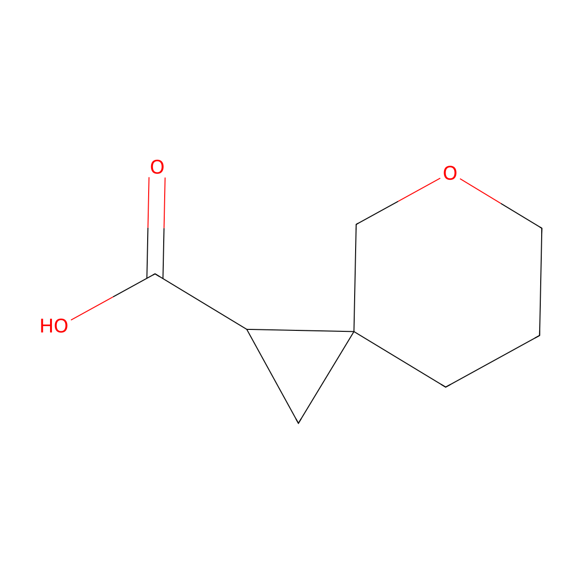 5-Oxaspiro[2.5]octane-1-carboxylic acid molecular structure, CAS 1341939-27-2