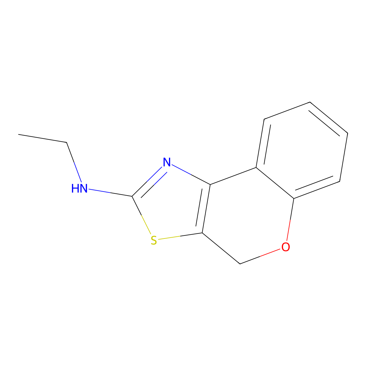 N-ethyl-4H-chromeno[4,3-d][1,3]thiazol-2-amine molecular structure, CAS 1341939-80-7