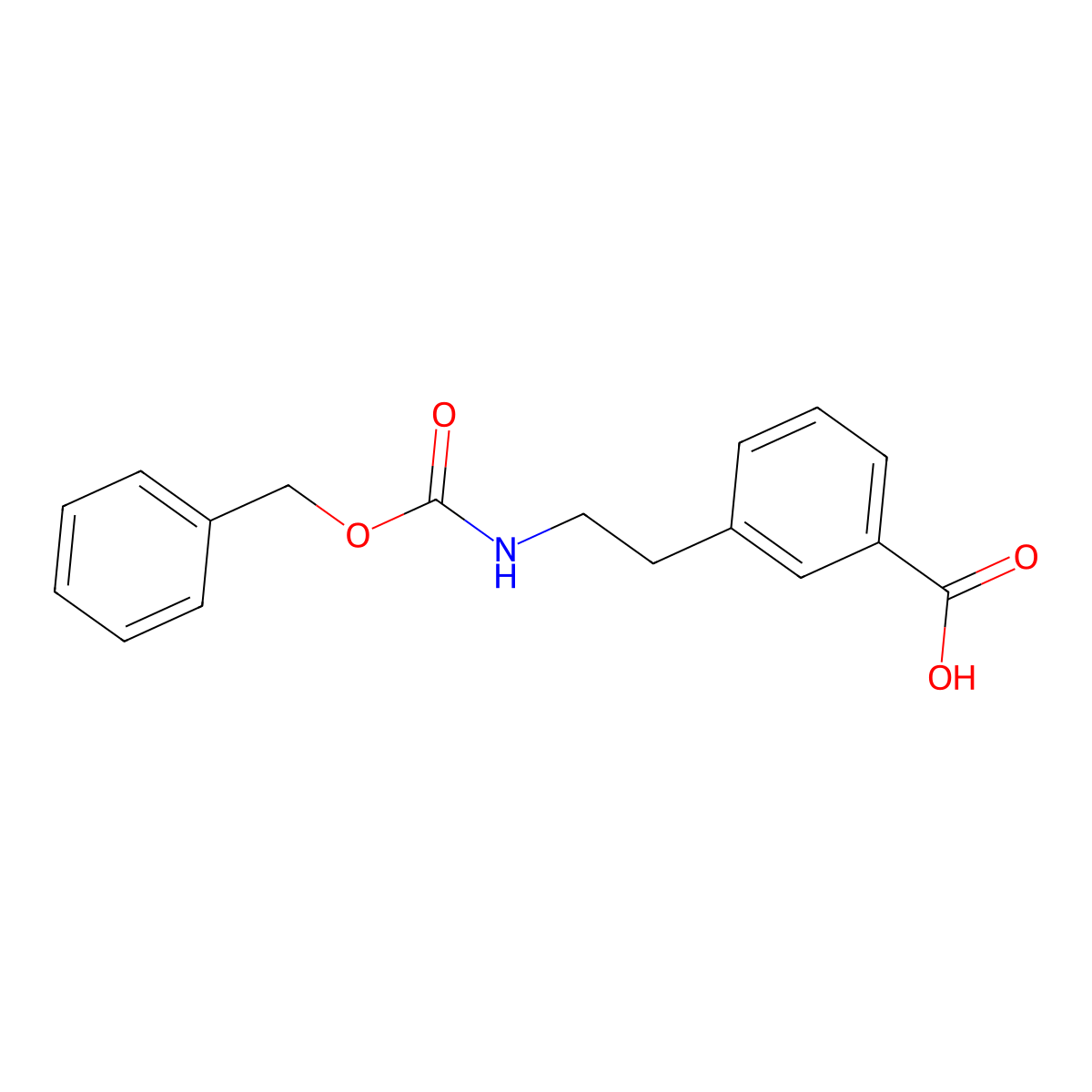 3-(2-{[(Benzyloxy)carbonyl]amino}ethyl)benzoic acid molecular structure, CAS 1341944-73-7