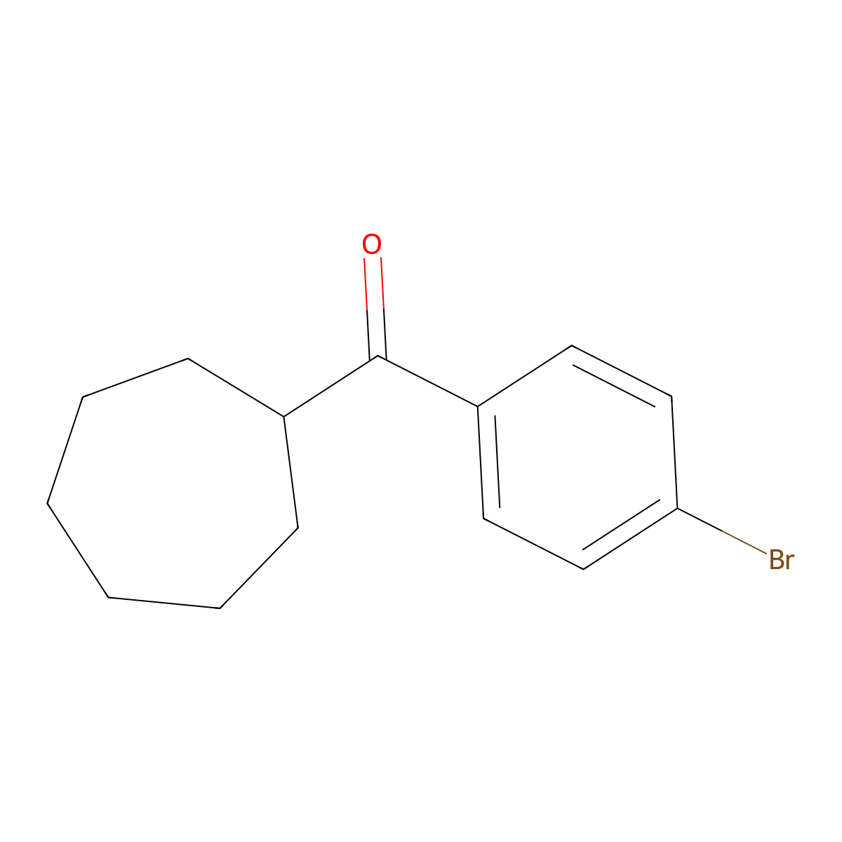 4-Bromophenyl cycloheptyl ketone molecular structure, CAS 1341944-89-5